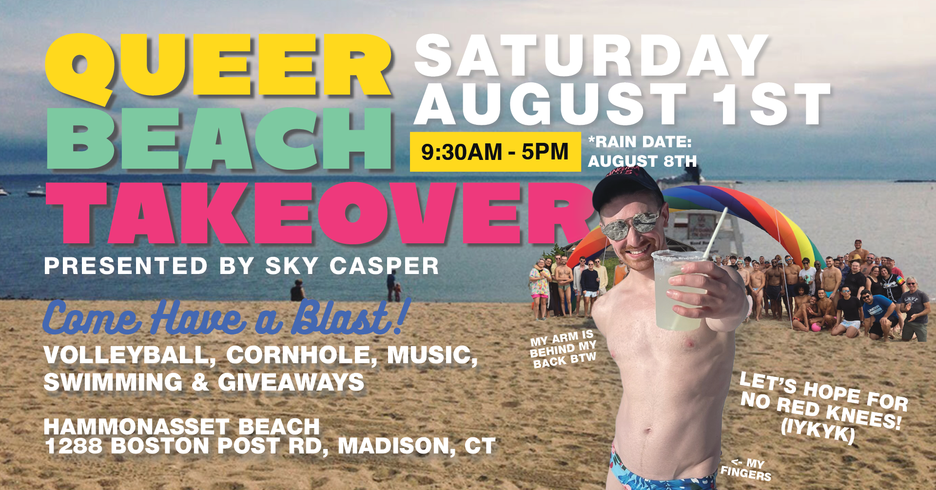 Sky Casper's Big Queer Beach Takeover Connecticut / Hammonasset Beach